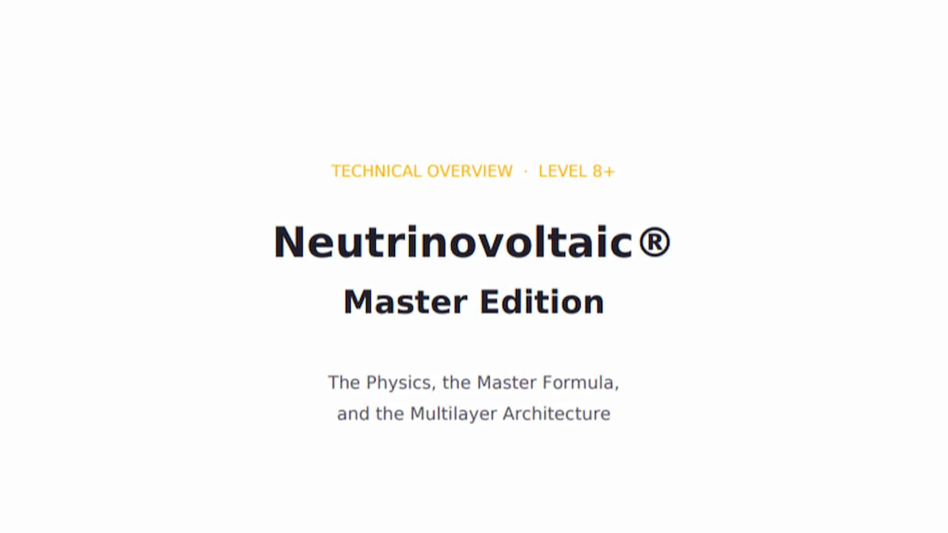 neutrinovoltaic-master-edition